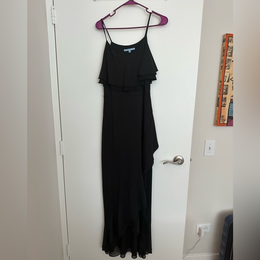 Ruffle Trim Spaghetti Straps Maxi Dress with ruffle trim
